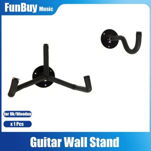 Electric Guitar Stand Hanger Hook Oak Horizontal Guitar Wall Stand Holder Rack Bracket Display for Acoustic Guitar Ukulele