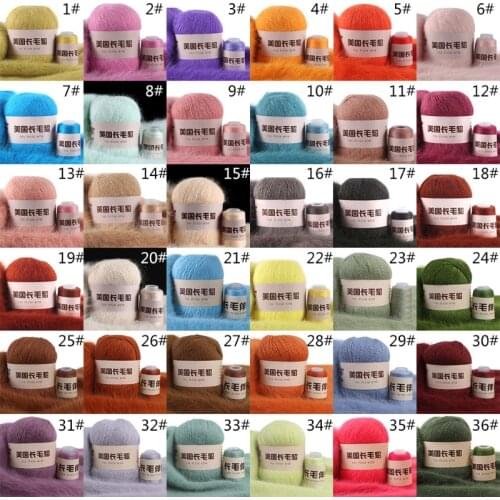 50+20g/Set Genuine Pure Mink Wool Yarn Worsted Weight Yarn Kniting Picks Wool Yarn for Felting Crocheting Knitting Wool
