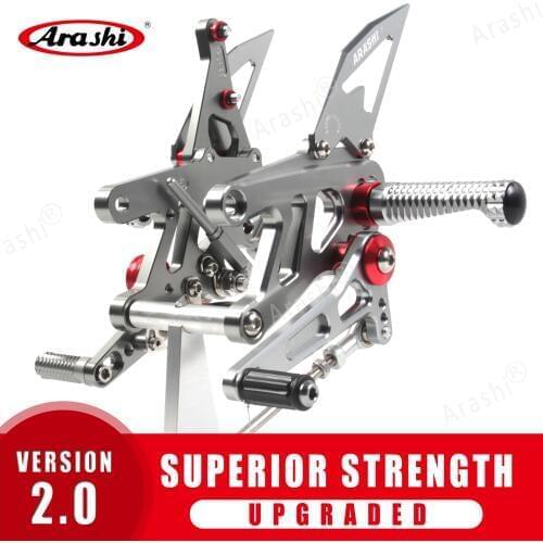 For APRILIA RSV4 FACTORY APRC ABS 2013-2016 CNC Adjustable Footrests Foot Pegs Rider Footrest RSV 4 2014 2015 Aluminum Arashi
