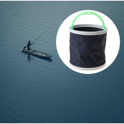 New Useful Fishing Bucket Canvas Round Folding Outdoor Portable 14cm Storage Camping Hiking Hot Sale Drop Ship