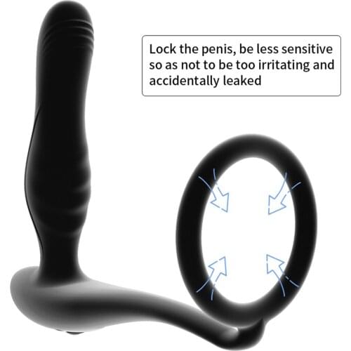 Silicone Remote Anal Vibrator for Male Prostate Massager Tool Adult Gay Sex Toys Butt Dildo Tail Plug Women Masturbation Machine