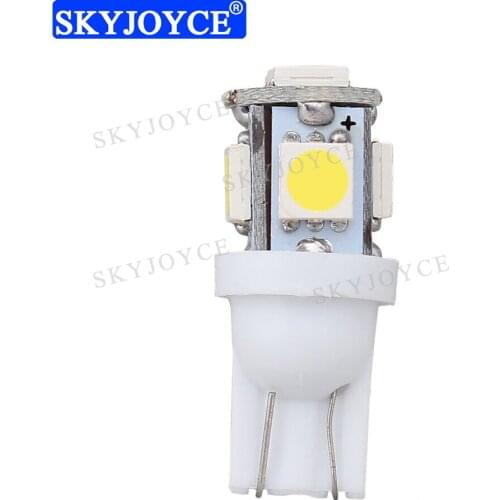 SKYJOYCE Wholesale 500PCS T10 LED 5SMD W5W 5050 192 168 194 White Light Super Bright 12V DRL LED Car Light Side Wedge Lamp Bulb