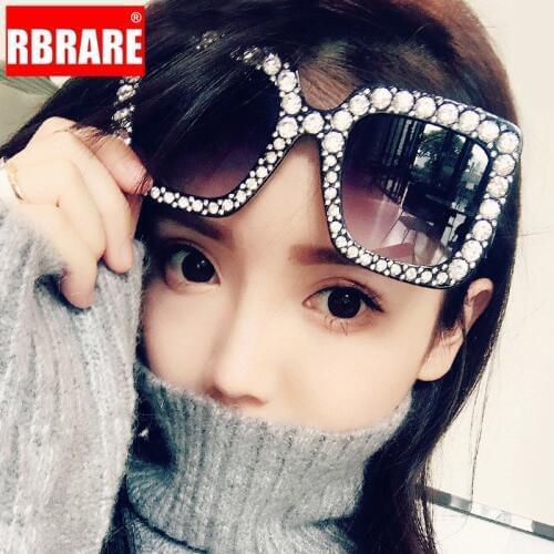 RBRARE Anti-diamond Large Frame Sunglasses Women Square Classic Vintage Outdoor Street Beat Sun Glasses Lunette De Soleil Femme