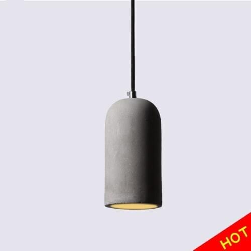 Modern Simple Industrial Style Cement Chandelier Living Room Kitchen Dining Room Chandelier Single Head Coffee Room Lamp