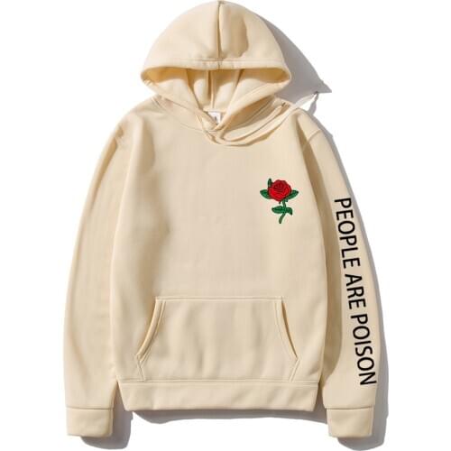 Oversized Hoodie Sweatshirt Men Streetwear Fashion Funny Rose Flower Print Harajuku Hooded Sweatshirts Sudaderas Hombre Clothes