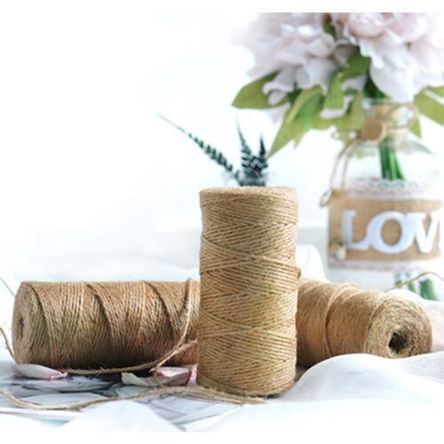 100M 1mm 2 strand rope, natural jute rope DIY handmade decoration accessories, hemp rope packaging decoration