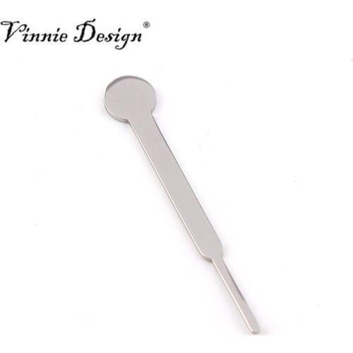 Vinnie Design Jewelry 4cm Long Stainless Steel Needle for Change Magnetic Coin Interchangeable Cambio Bracelet Necklace