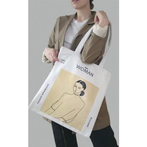 Women Canvas Shoulder Bag Henri Matisse Painting Printing Ladies Shopping Bag Feminina Simple Eco Pure Cotton Cloth Handbag #20