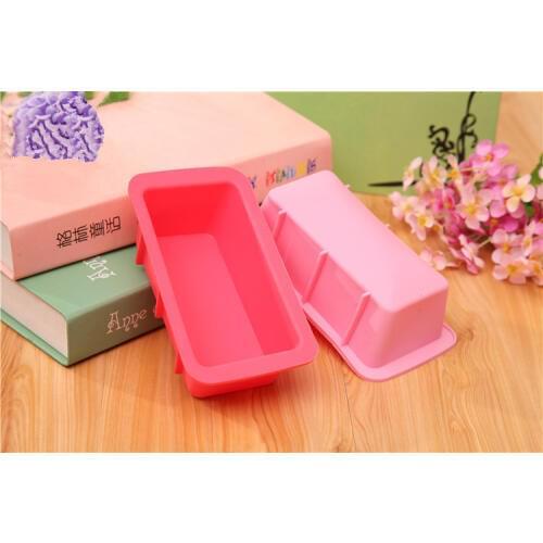 1PC Random Color Non-stick Silicone Cake Mold DIY Pizza Mousse Toast Doughnut Egg Tart Rectangle Shape Baking Tools PF 009