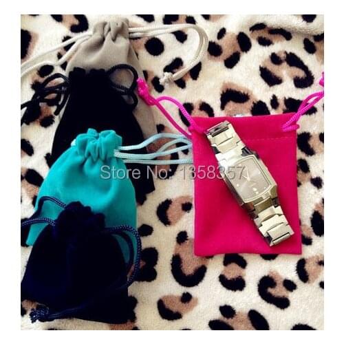 100pcs Direct Manufacturer velvet small drawstring bags custom 7*9cm jewlry bags for mobile HDD gift jewelry bangle bags pouches