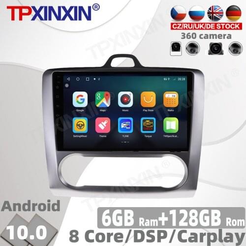 128GB Android 10.0 For Ford Focus 2004 2005 - 2011 Car Radio Multimedia Video Player Navigation GPS Accessories Auto 2din no DVD