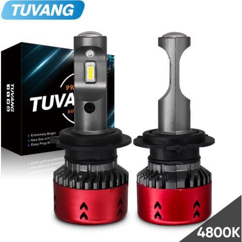 2x 4800K H1 H3 H7 H8 H11 9005 9006 HB3 HB4 D1 D2 D3 D4 9600LM Led Bulb CSP Chips Car led Light Auto Headlights warm white