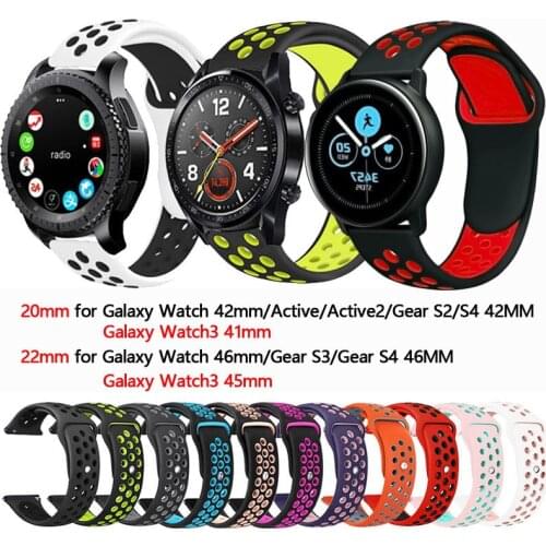 20mm 22mm Reloj Correa Para Samsung Galaxy Ver 46mm 42mm Deportes Activo 2 44mm De S3 Frontera/huawei Watch Gt 2e/2/amazfit Bip