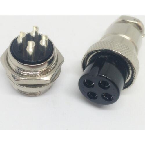 5set GX20 4-Pin XLR Aviation plug Ham Radio 20mm for Power equipment Soldering GX20-4