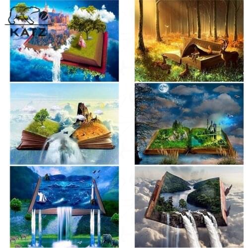 Diamond Painting Fairy Tale Book Scenery Embroidery Crossing Creative 3D Diy Mosaic Art Birthday Gift Cross Stitch Home Decor