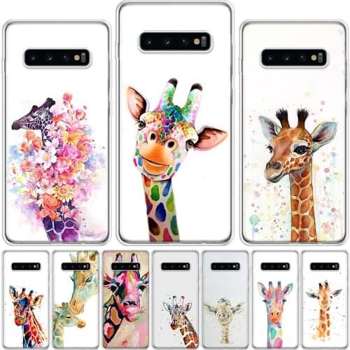 Watercolor Giraffe Painting style Phone Case For Samsung Galaxy A51 A71 A50 A70 A80 A90 A01 A6 A7 A8 A10 A10S A20S A20E A30 A40