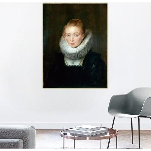 Citon Peter Paul Rubens《Portrait of Lady-in-Waiting to the Infanta Isabella》Canvas Oil Painting Picture Home Interior Decoration