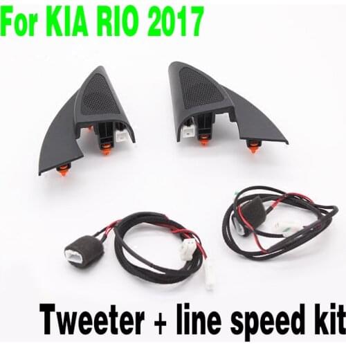 For kia RIO 2017 K2 triangle head tweeter speakers car tweeter audio trumpet speakers tweeter with wire Left and right 2PCS
