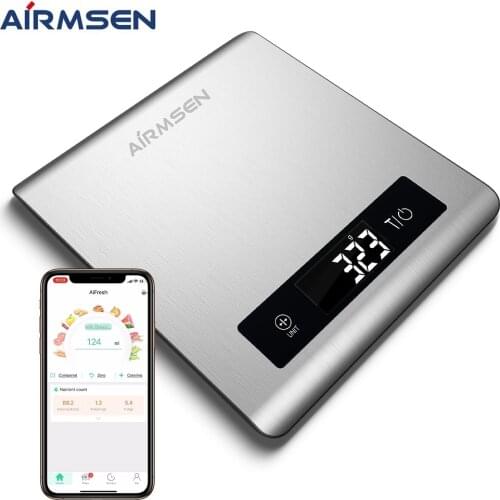 Airmsen 5kg Kitchen Scale Electronic Digital Food Bluetooth-compatible Scale Cooking Baking Scale Kitchen Measuring Tool