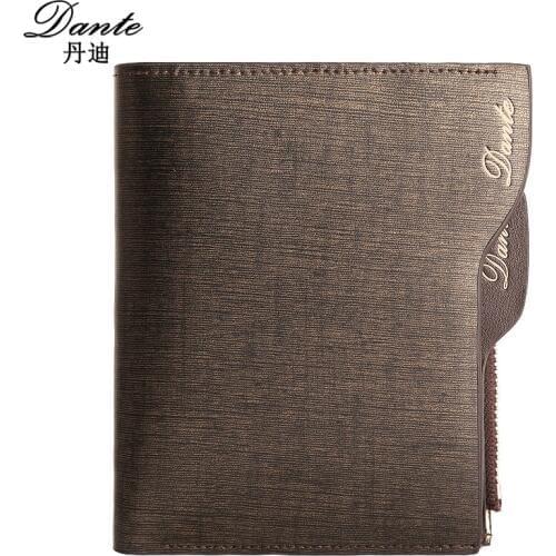HOT!!! Business Fashion Genuine Cowhide Leather Men Wallet Short Coin Purse Cow Leather Wallets Brand High Quality