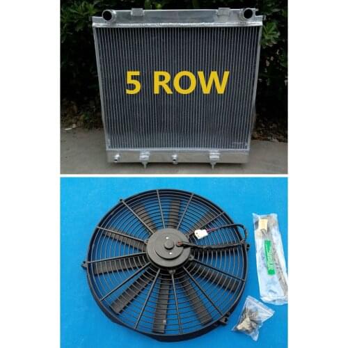 HOT 5 Row Aluminum Radiator +Fan For Land Rover Range Rover P38 2.5TD Turbo Diesel for BMW Engine 1994-2002 95 96 97 98 99 00 01