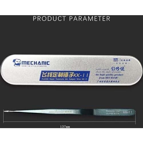 KK-11 MECHANIC mobile repair special flying line resistance jump line custom tweezers Hand Tools tweezers anti-static corrosion