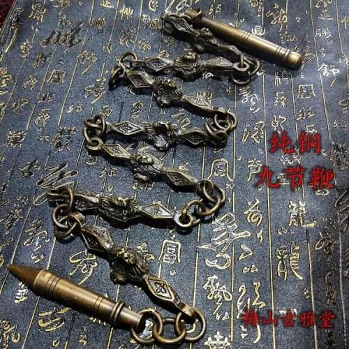 Chinese martial arts Whip Nine Copper Buddha head Whips to Exercise Gong Whips