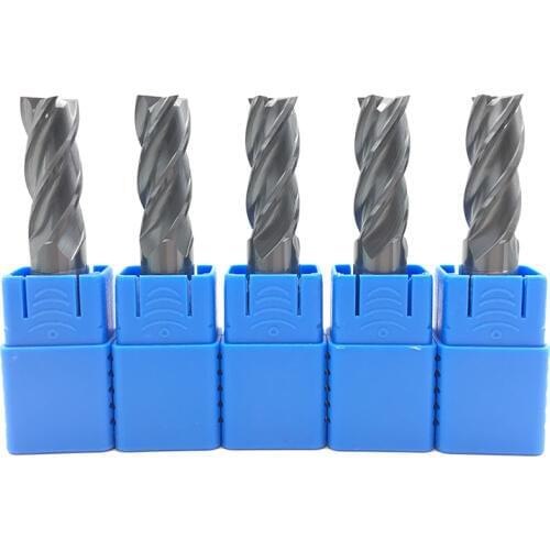 5PCS HRC50 4Flute 12mm Solid Carbide Endmill 75mm 100mm Long end mill Standard Length Side milling Slotting Profiling face mill