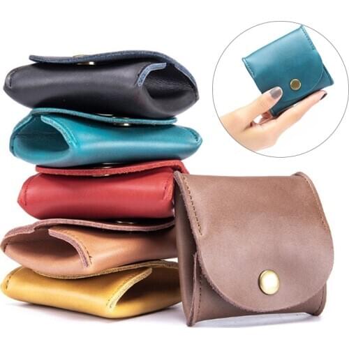New PU Leather Coin Purse Women Men Small Short Wallet Bag Money Change Purse Girls Little Key Business Credit Card Holder 2021