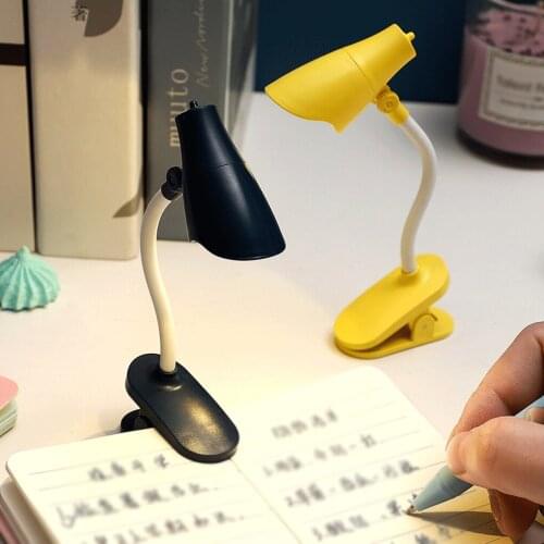 Mini Table Light LED Battery Operated Reading Desktop Book Clip Light Adjustable Portable Desk Night Lamp For Home Office Travel