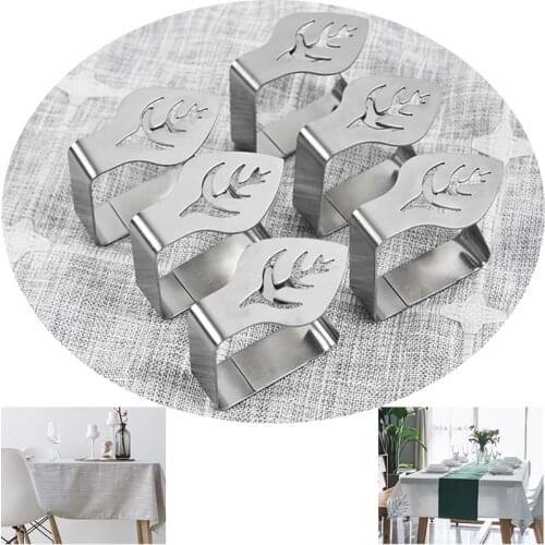 Stainless Steel Tablecloth Clip 15-Piece Leaf-Shaped Non-Slip Tablecloth Clip Wedding Party Craft Decoration Household Items