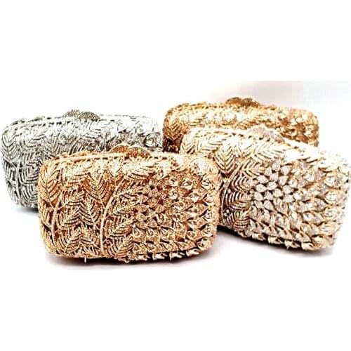 New Women evening party diamonds luxury crystal clutches elegant ladies purses bridal wedding party designer purses bag