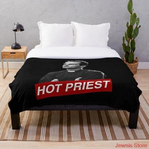 HOT PRIEST AMEN Throw Blanket Sublimation Covered Blanket Bedding Flannel for Children and Adult Bedrooms Decor