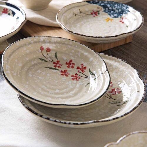 OTHERHOUSE Ceramic Breakfast Dinner Plates Snacks Candy Dish Fruit Plate Creative Tableware Dessert Cake Plate Salad Dishes