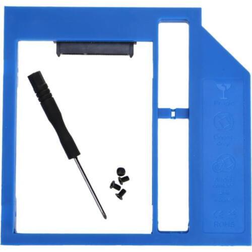 SATA 3.0 2nd HDD Caddy 9mm for 2.5inch SSD Case Hard Disk Enclosure SSD Drive Bracket for Notebook CD-ROM DVD Optical Bay