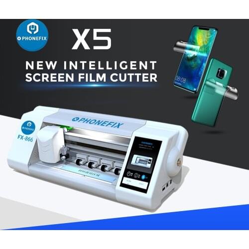 PHONEFIX FX-866 Auto Film Cutting Machine Mobile Phone Watch Tablet Front Glass Back Cover Protect Film Cut Tool Protective Tape