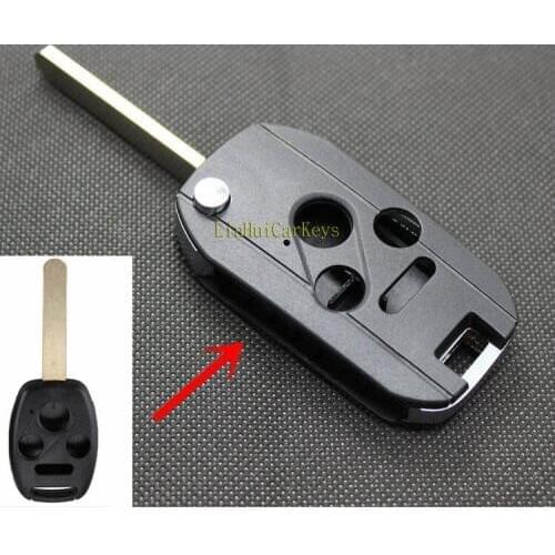 PINECONE for for HONDA FIT CRV CITY CIVIC ACCORD Car Key Case With Blade 3+1 Buttons Modified Remote Blank Key Shell Cover 1 Pc