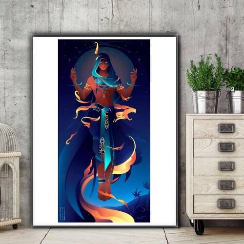 Nordic Home Decor Ancient Egypt and Greek Mythology Poster Shu Canvas Painting Wall Art Prints Abstract Picture Frameless