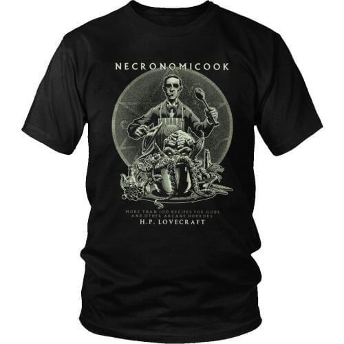 Funny Cooking Call Of Cthulhu T shirt Humor Lovecraft T-Shirt Short Sleeved Cotton Print Tee Brand Novelty Tops Gift Merchandise