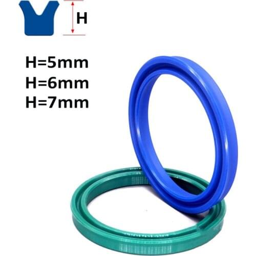 2Pcs Thick 5/6/7mm Polyurethane Hydraulic Cylinder Oil Sealing Ring Shaft Hole General Sealing Ring Gasket UN/UHS/U/Y Type