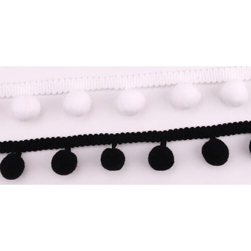 2yards Braid Hairball Lace 1.8cm Tassel Pompom Trim Ball Home Curtain Pillow DIY sewing Decoration Accessory Lace