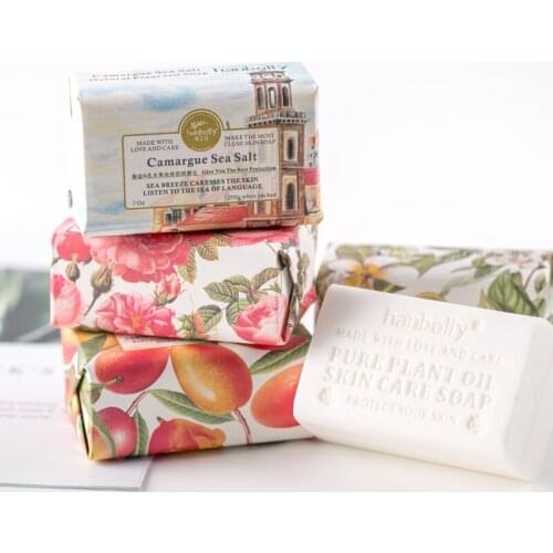 200g Face Cleaning Soap French Fragrance Hand Grinding Makeup Remover Soap Wedding Hand Gift Box With Bath Soap