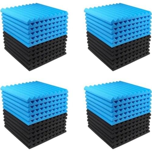 48 Pcs Acoustic Panel Soundproof Studio Foam for Wall Sound-Absorbing Panel Soundproof Board Wedge for Home,2.5X30X30 cm Promoti