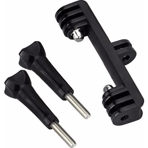 50pcs Sport Camera kit Selfie Holder Mount Double Bracket Bridge Connector with Screws For Gopro hero 4 3+ 4s 3 Xiaoyi SJCAM