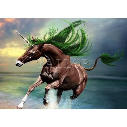 5d diamond painting kit set complet cuadros full square horse unicorn landscape art Cross stitch embroidery dirll drawing mosaic