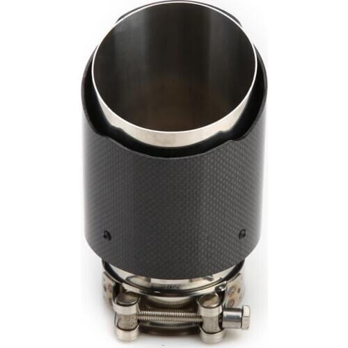 75mm Carbon Fiber Car Modification Tail Exhaust Pipe Replacement Muffler Tip
