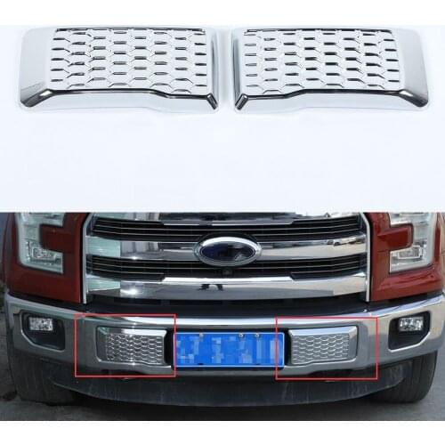 New ABS Car Accessories For Ford F150 2015 Up Front Bumper Cover Trim Styling Exterior Auto Moldings