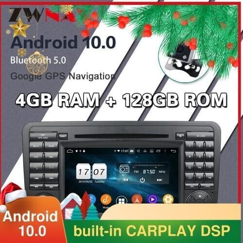 128GB Carplay Android 10 screen Car Multimedia DVD Player for BENZ ML CLASS car GPS Navi Auto Radio Audio Music Stereo Head unit