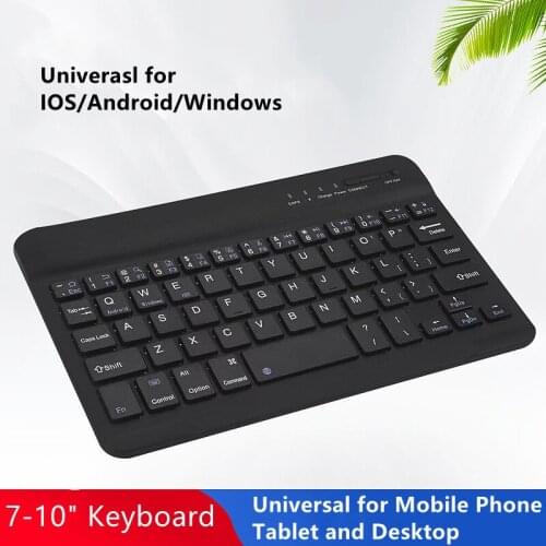 7 Inches Mini Wireless Keyboard Portable Rechargeable Bluetooth Compatible 9 10 Inch Retro Keyboard for IOS Android Laptop Phone