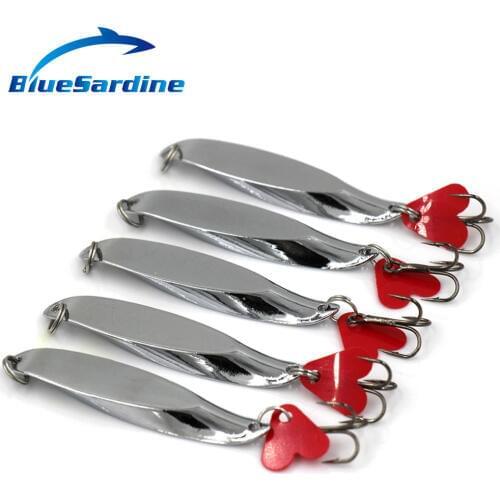 BlueSardine 20PCS 7G 7CM Spoon Bait Metal Fishing Lures Hard Spoon Lures Pesca Fishing Tackle